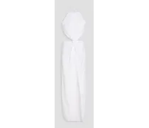 Sero twisted cutout linen maxi dress - White