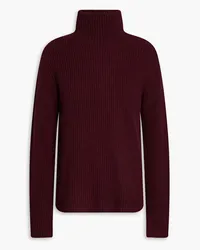 Vince Ribbed cashmere turtleneck sweater - Burgundy Burgundy