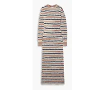 Josephine striped knitted maxi dress - Neutral