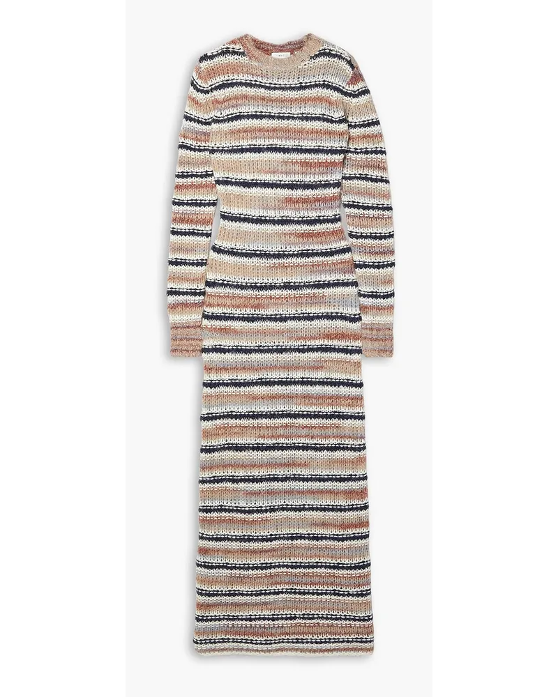 A.L.C. A C. - Josephine striped knitted maxi dress - Neutral Neutral