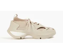 Sportswear rubber and mesh sneakers - Neutral