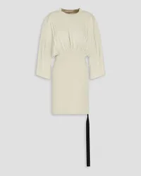 Rick Owens Gathered cotton-jersey mini dress - White White