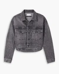 Haikure Joss crystal-embellished denim jacket - Gray Gray