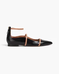 Malone Souliers Robyn two-tone leather point-toe flats - Black Black