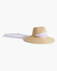 Eugenia Kim Cassidy georgette-trimmed faux straw sunhat - Neutral Neutral