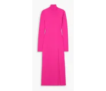 Stretch-knit turtleneck midi dress - Pink