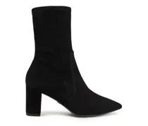 Stuart Weitzman Landry 75 stretch-suede sock boots - Black Black