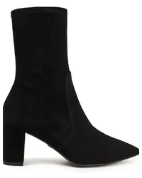 Stuart Weitzman Landry 75 stretch-suede sock boots - Black Black