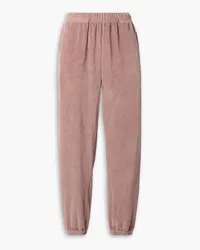 LES TIEN Cotton-blend velour track pants - Pink Pink