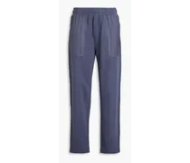 French cotton-blend terry track pants - Blue