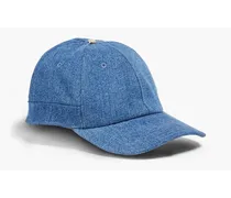 Embroidered denim baseball cap - Blue