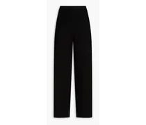 Knitted wide-leg pants - Black