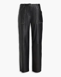 MUUBAA Leather wide-leg pants - Black Black