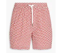 Charles short-length printed swim shorts - Red