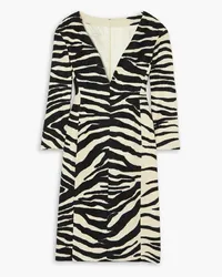 Dries van Noten Zebra-print chenille dress - Black Black