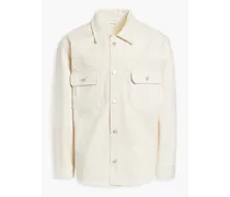 Painted denim overshirt - White