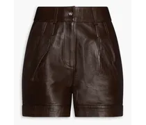 Leather shorts - Brown