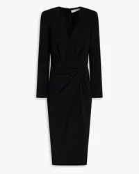 IRO Wrap-effect crepe midi dress - Black Black