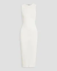 Onia Ribbed linen-blend midi dress - White White