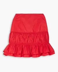 Molly Goddard Carol tiered ruffled taffeta mini skirt - Red Red