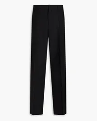 Valentino Garavani Wool and silk-blend twill trousers - Black Black