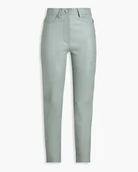 Joseph Teddy leather slim-leg pants - Green Green