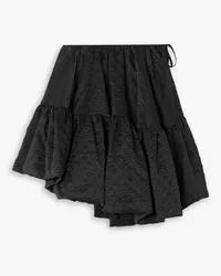 Cecilie Bahnsen Sarina asymmetric matelassé skirt - Black Black