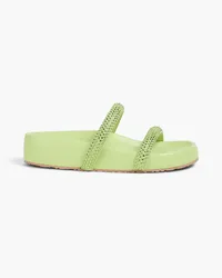 Gianvito Rossi Croisette crystal-embellished suede sandals - Green Green