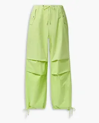 Dion Lee Sunfade cotton-twill tapered pants - Green Green