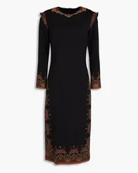 Etro Printed wool-blend crepe dress - Black Black