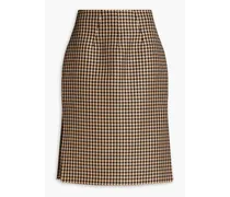 Noah houndstooth wool-blend jacquard pencil skirt - Neutral