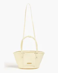 Jacquemus Textured-leather tote - Yellow Yellow