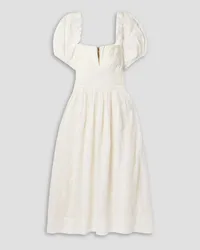 The Great The Primrose broderie anglaise cotton midi dress - White White