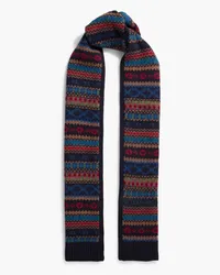 Alex Mill Fair Isle merino wool scarf - Blue Blue