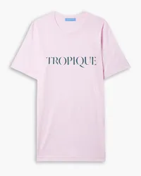 Paradised Tropique printed cotton-jersey T-shirt - Pink Pink