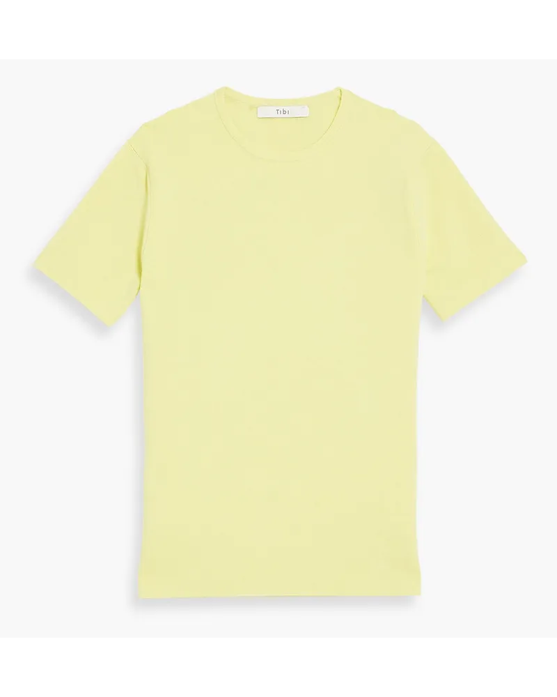 Stretch-cashmere T-shirt - Yellow