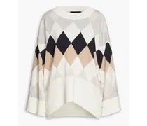 Ainsley argyle cashmere sweater - Neutral