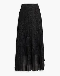 Proenza Schouler Metallic ribbed-knit midi skirt - Black Black