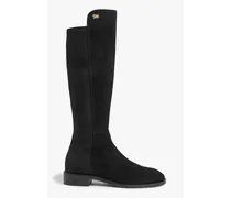 Keelan City suede and neoprene knee boots - Black