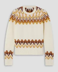 Zimmermann Lyrical Fair Isle merino wool-blend sweater - White White