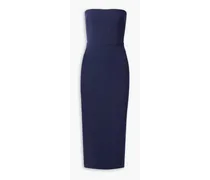 Callan strapless crepe midi dress - Blue
