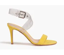 Terry suede and PVC sandals - Yellow