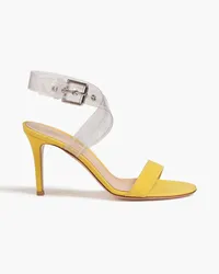 Gianvito Rossi Terry suede and PVC sandals - Yellow Yellow