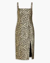 Carolina Herrera New York Metallic jacquard midi dress - Animal print Animal