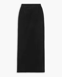 Nili Lotan Belle cotton-blend velvet maxi skirt - Black Black