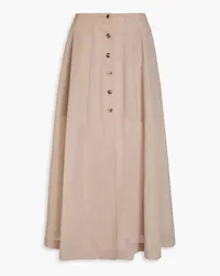 Philosophy Di Lorenzo Serafini Wool-blend gauze midi skirt - Neutral Neutral