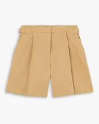 See by Chloé Pleated cotton-gabardine shorts - Neutral Neutral