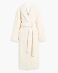 STAND Tinley belted faux fur coat - White White