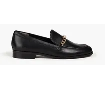 Owen embellished leather loafers - Black