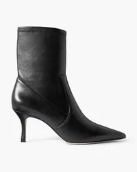 Porte & Paire The Stretch leather sock boots - Black Black